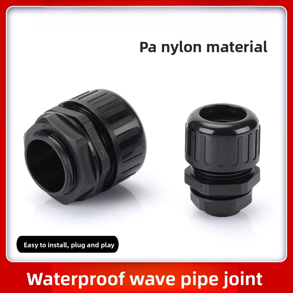 

10 шт. IP68 нейлоновый водонепроницаемый разъем кабелепровода гофрированной трубы AD10-PG7 сильфонный соединитель змеиной кожи фиксирующая головка трубы AD10-M12