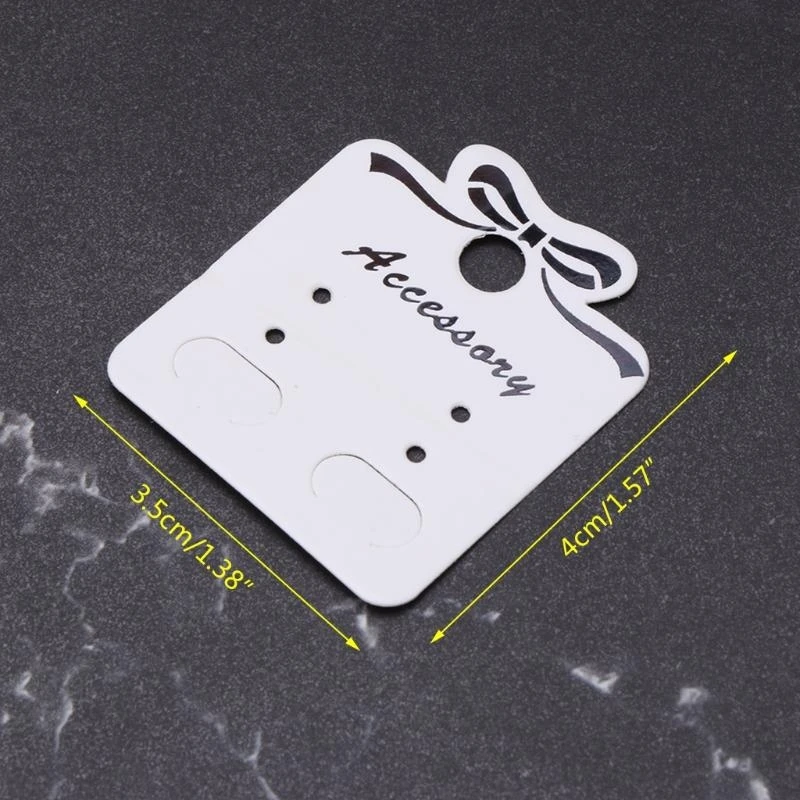 E15E 100Pcs DIY Packing Cards for Earring Studs Home Accessory Store Storage Hang Tag