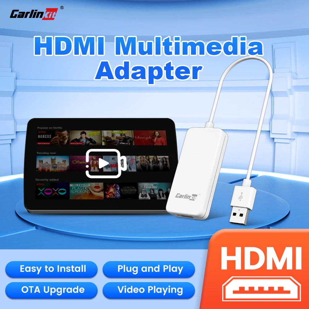 

Carlinkit HDMI Adapter HD Output Dongle Watch Movies Carplay Ai Box Game Consoles Full HD 1080p Car Tv Converter For Tv Stick