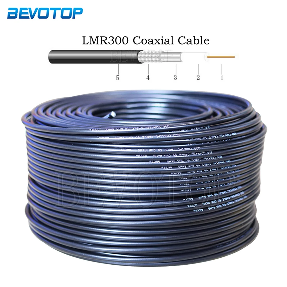 LMR300 Coaxial Cable High Quality Low Loss LMR-300 50 Ohm 50-5 Pigtail Jumper Wire Cord1M 3M 5M 10M 15M 20M 30M 40M 50M 200M