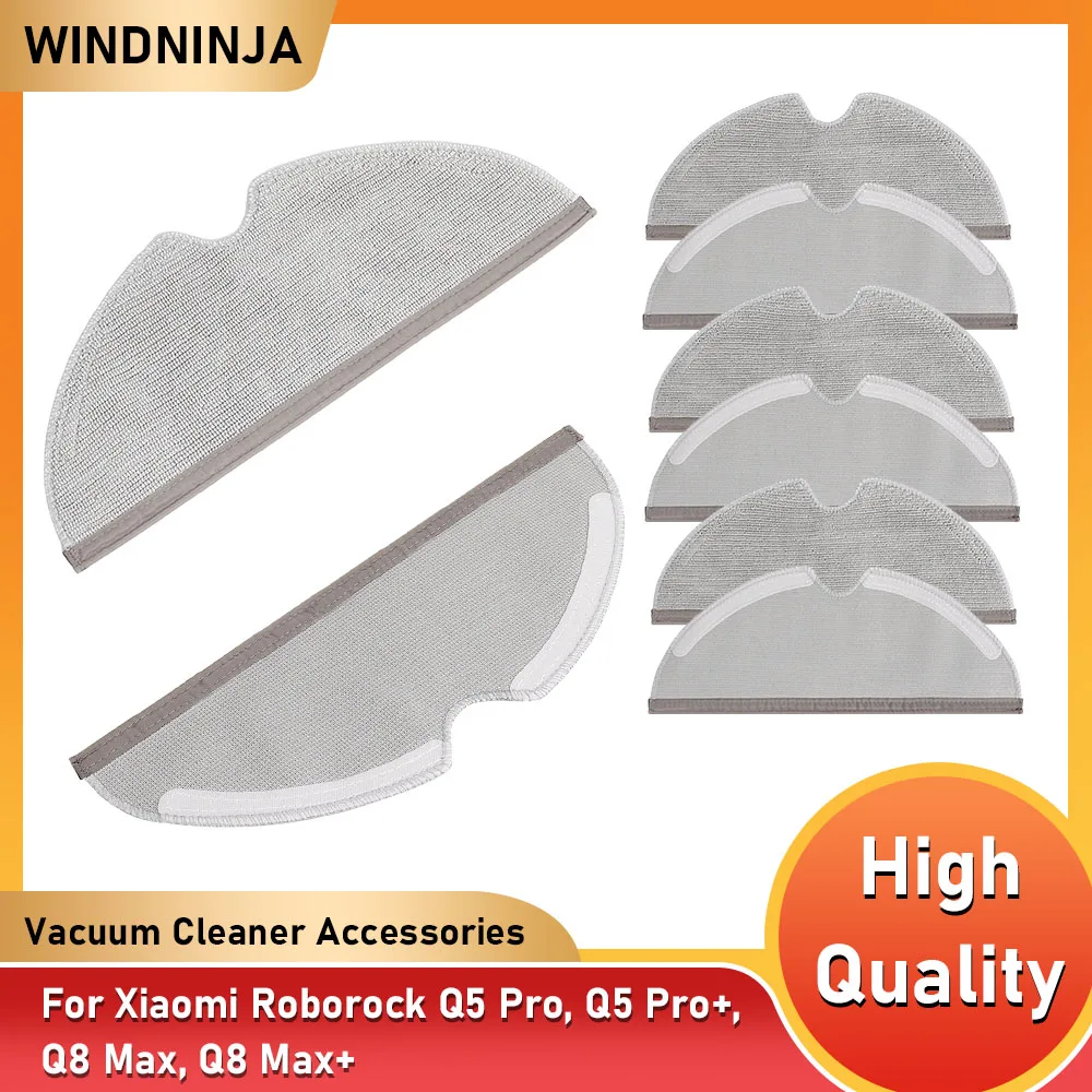 Washable Mopping Cloths Replacement for Xiaomi Roborock Q5 Pro Q5 Pro+ Q8 Max  Q8 Max+ T8 Q7+ Q7 MAX+ Vacuum Cleaner Accessorie