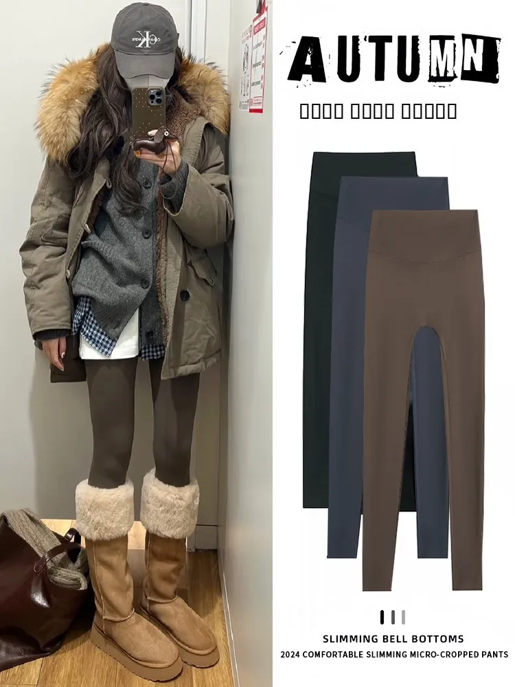 

Женские брюки Ceau Ark с высокой талией, на флисовой подкладке, для йоги, осенние, новые, утягивающие, облегающие, теплые, для ношения на улице