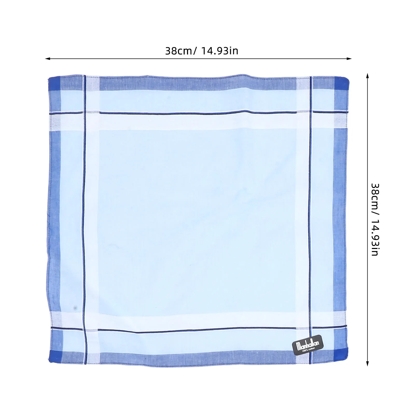 12pcs Men'S Handkerchief Cotton Square Lightweight Sweat-Absorbent For Wipe Sweat Spills Clean Glasses Mixed Color