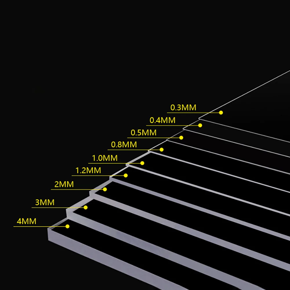 0.3-2mm Thickness PVC Plate High Transparent Plastic Sheet Hard Board DIY Material 100x200 200x200 200x300 210x297 300x400mm