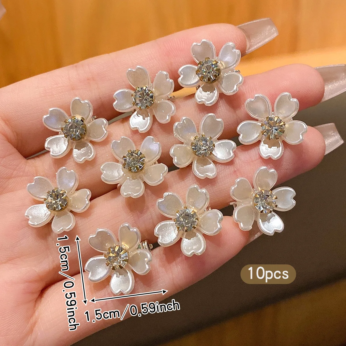 10 Shell Flower Hair Clips Korean Edition Fashion Hair Clips Suitable for Daily Use