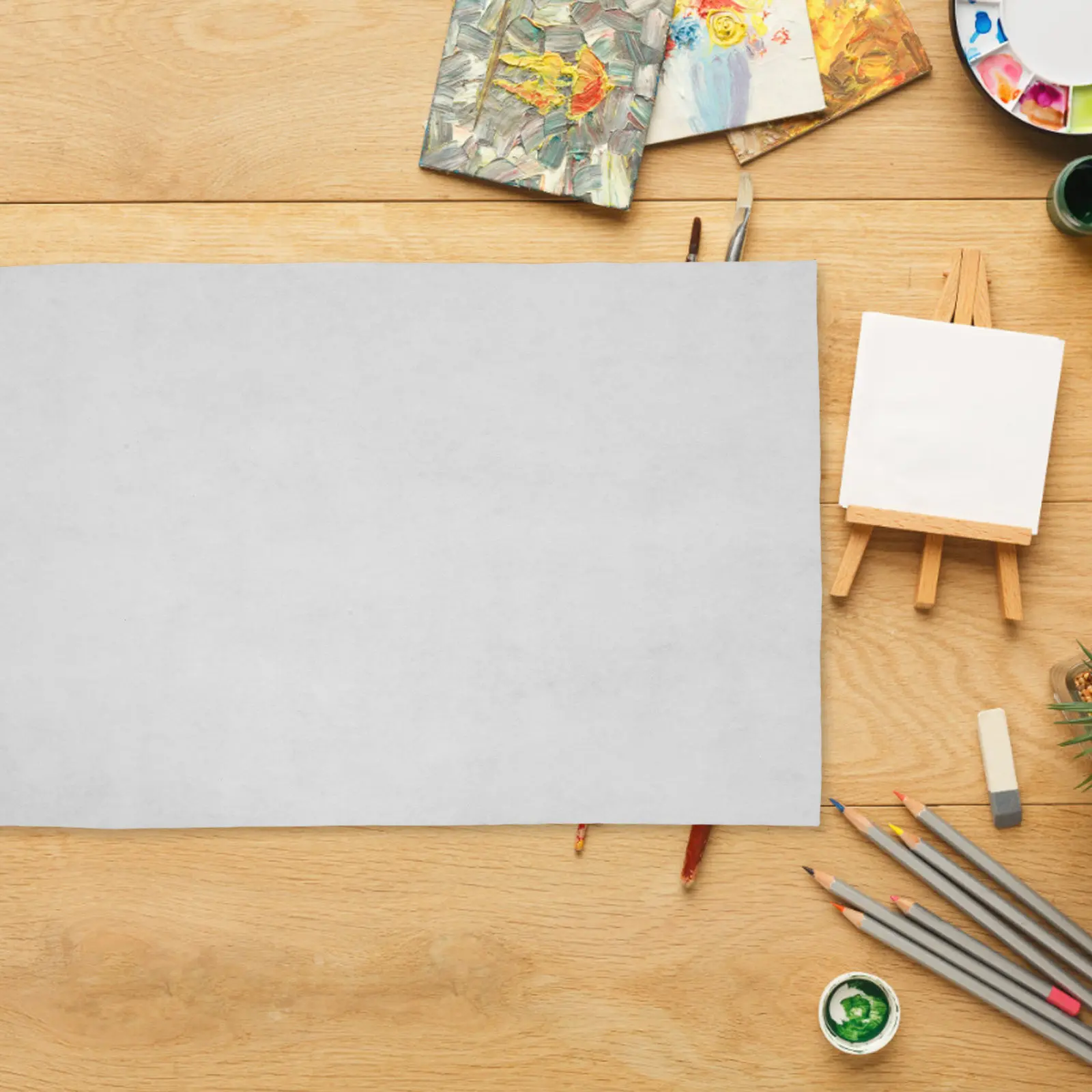 White Calligraphy Felt Mat 80x120cm Wool Fiber Blended Felt Pad Ink Absorber Non Slip Stable Surface for Chinese Calligraphy