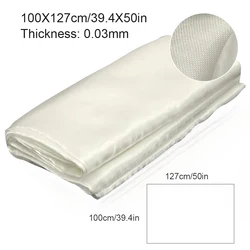 1mx1.27m 0.03mm Ultra Thin Fiber Glass Fabric Fiberglass Cloth Density High Temperature Resistanc DIY Fabric