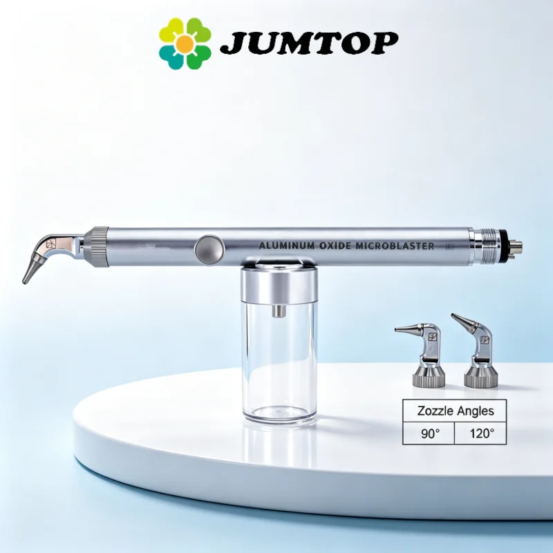 JUMTOP Dental Air Polisher, Alumina Sandblasting Gun with Water Spray, Air Abrasion Microetcher Sandblaster