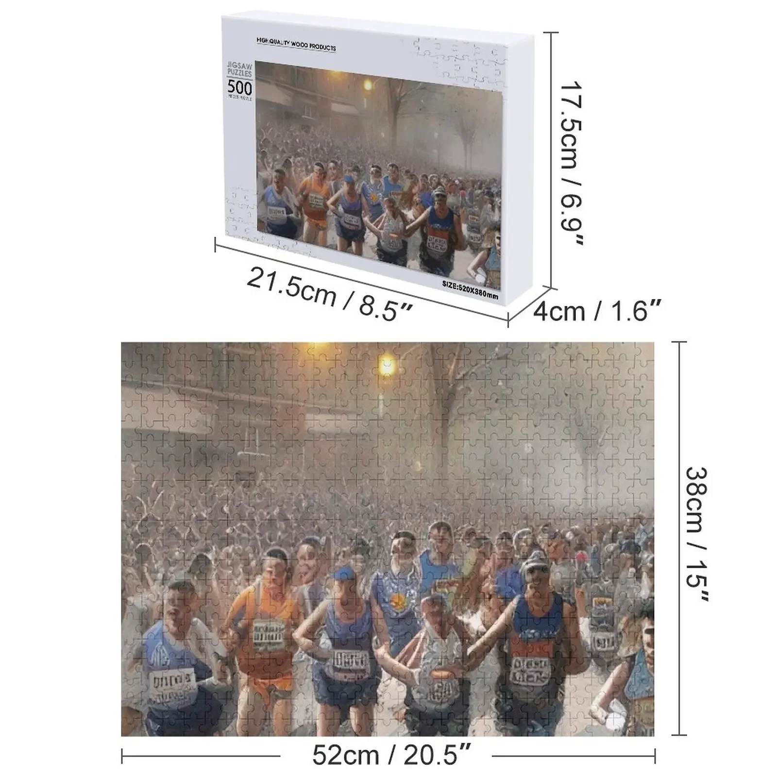 Художественный пазл Бостонского марафона, персонализированный детский подарок, пазл на заказ