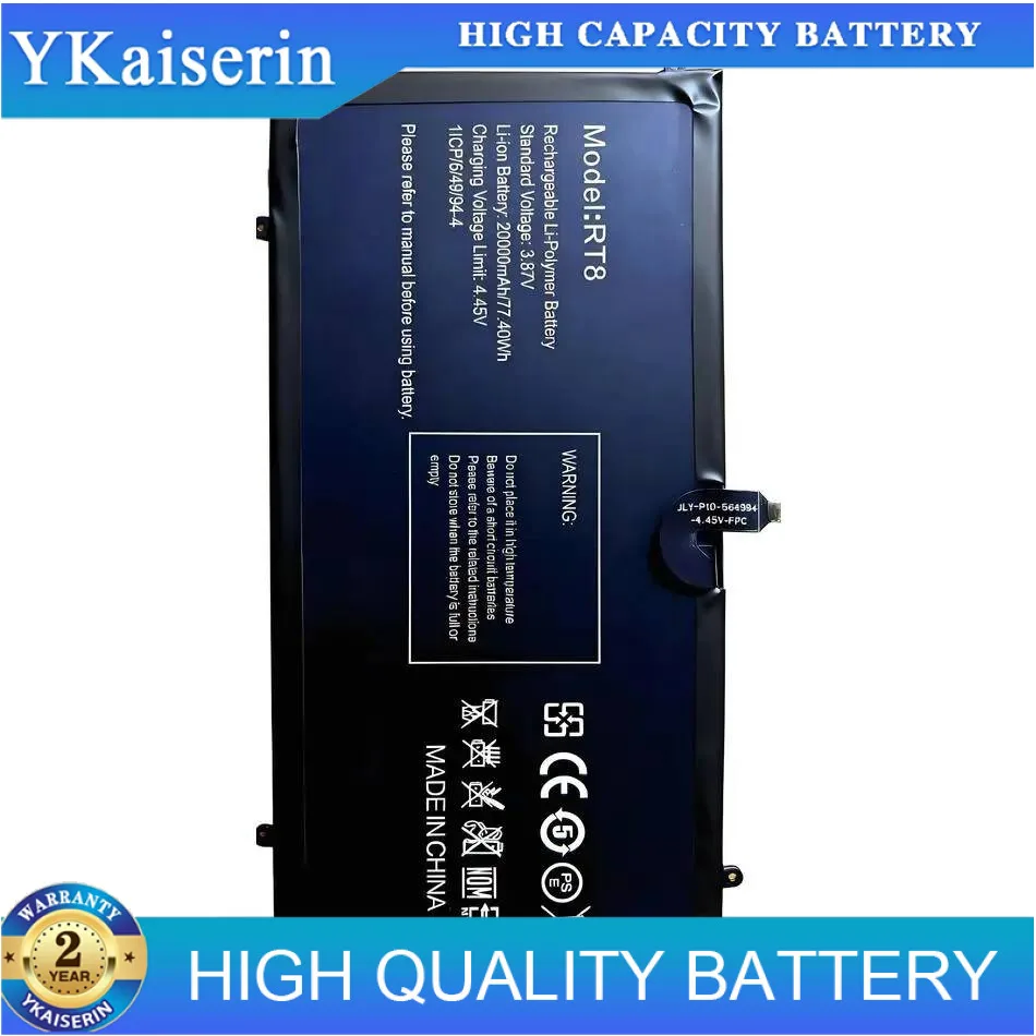 

High Performance 20000Mah For Oukitel RT8 4G 11 Inch Android 13 Tablet Battery Reliable Replacement