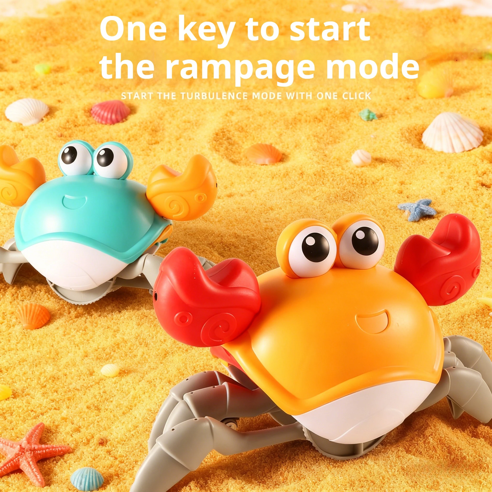 2025 new escape crab toy lighting music obstacle avoidance baby crawling interactive escape toy perfect Christmas gift