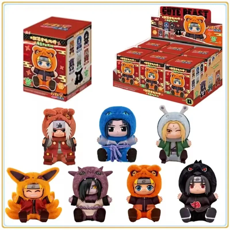 En stock, genuino TOPTOY EAKI Naruto sentado, fiesta Konohagakure San'in, Jiraiya, Orochimaru, Tsunade, Linda caja ciega de peluche.
