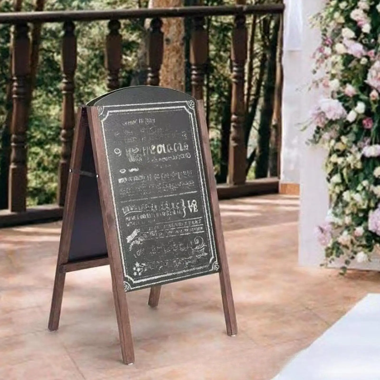 Sinais de quadro-negro de madeira dobrável decoração de festa placas de mensagens sinais de alimentos placa de menu para números de mesa de capinação