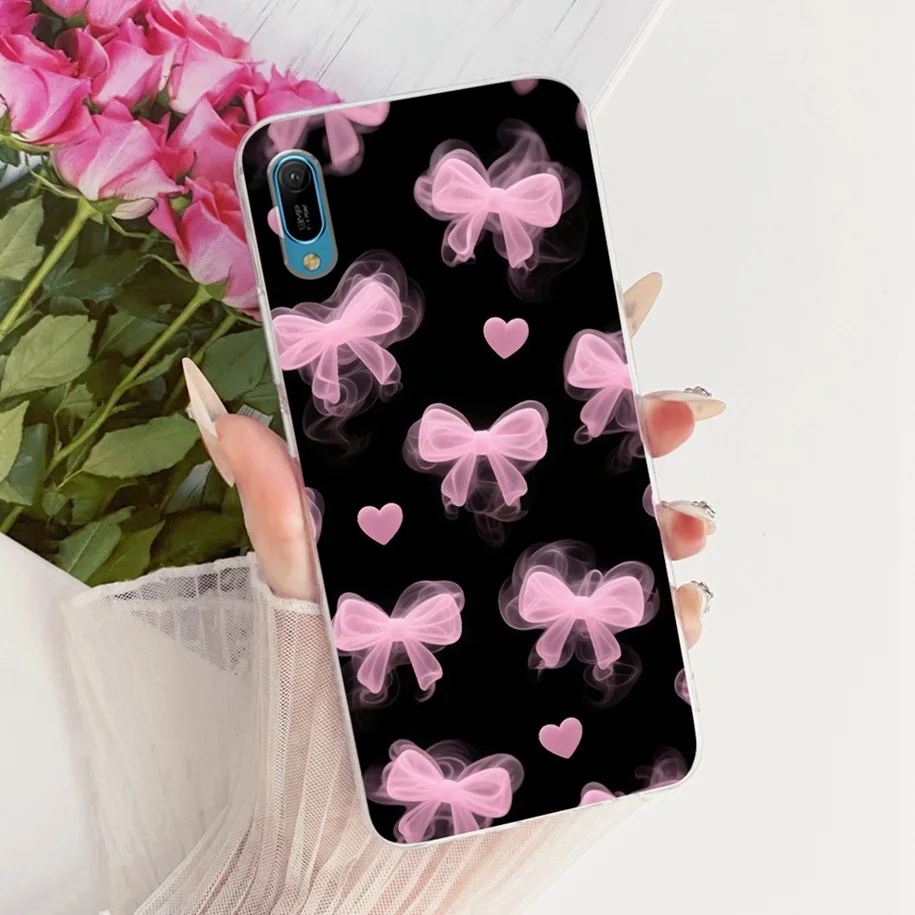 حافظة لهاتف هواوي Y6 Pro Y6s 2019 MRD-LX2 MRD-LX1 MRD-LX3 غطاء شفاف على شكل زهرة عصرية من السيليكون الناعم Fundas لهاتف هواوي Y6 2019 Shell