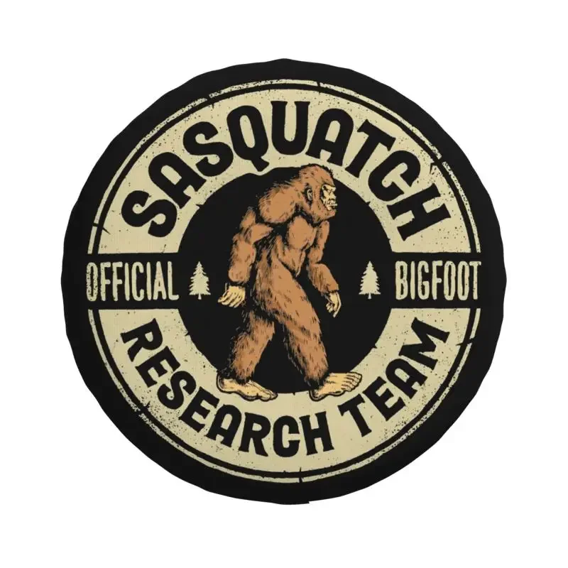 Custom Vintage Sasquatch Bigfoot Research Team Spare Tire Cover for Honda CRV Jeep RV SUV Trailer Car Wheel Protector Covers