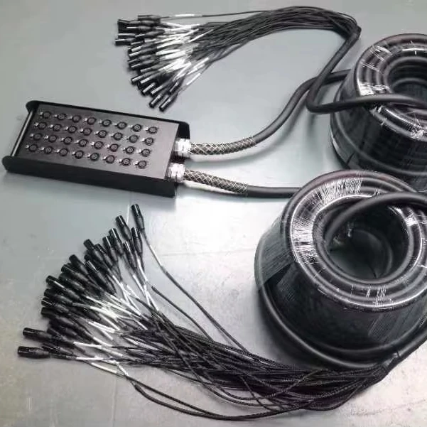 

32-канальный 2-канальный основной кабель Roll Stage Box Кабель Dmx Audio De Y Power Snake XLR Кабель «папа-мама» Мультимикрофон