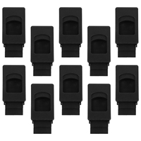10 Pcs Plastic Cabinet Door Buckle Closer Latch Foot Opener Mounting Jig Latches Protection