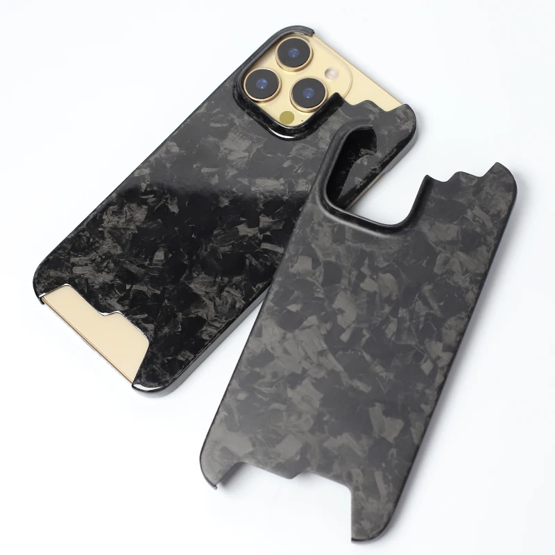 YTF-carbon real carbon fiber phone case For iphone 16 PRO MAX case forged pattern design explosion-proof back shell 16PRO