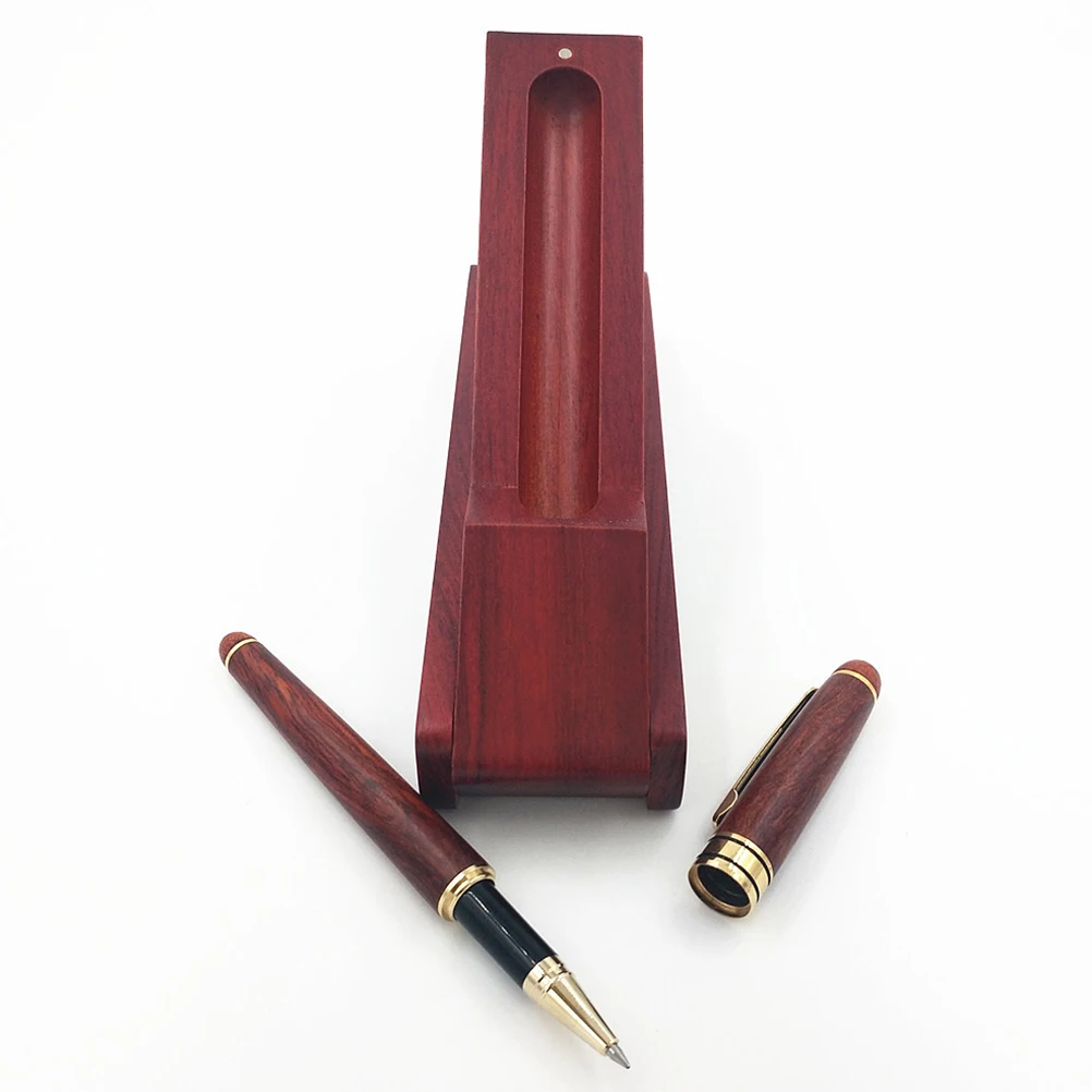 

1Pcs Wooden Stationery Box Reliable Single Pen Case Student Pencil Box Office Pen Storage Creative Chic Design