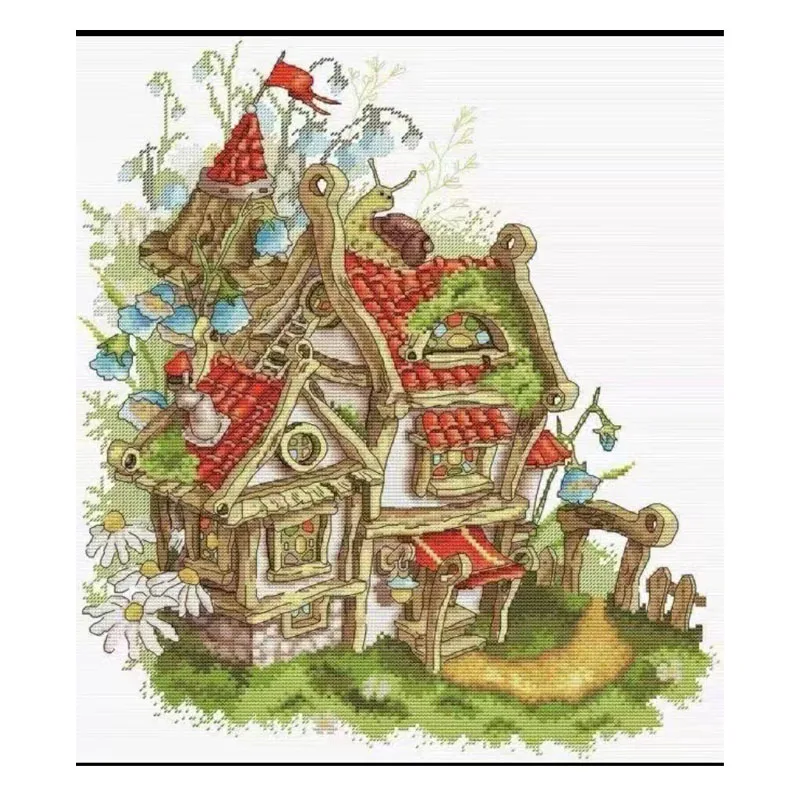 9520 DIY Cross Stitch Kit Embroidery Homfun Craft Bears Cross Stich Painting Joy Sunday Christmas Decorations For Home Homefun