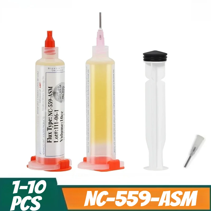 

100% Original NC-559-ASM BGA PCB No-Clean Solder Paste Welding Advanced Oil Flux Grease 10cc Soldering Repair Tools