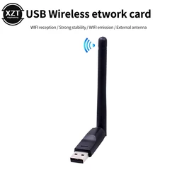 Tarjeta de red inalámbrica de 150Mbps, Mini adaptador Wifi USB, ordenador portátil de escritorio, receptor de tarjeta de red inalámbrica MTK7601/RTL8188