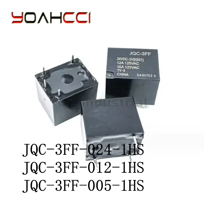 10PCS/Lot JQC-3FF-024-1HS 、JQC-3FF-012-1HS 、JQC-3FF-005-1HS DIP-4 New original low-power relay JQC-3FF 24VDC 12VDC 5VDC