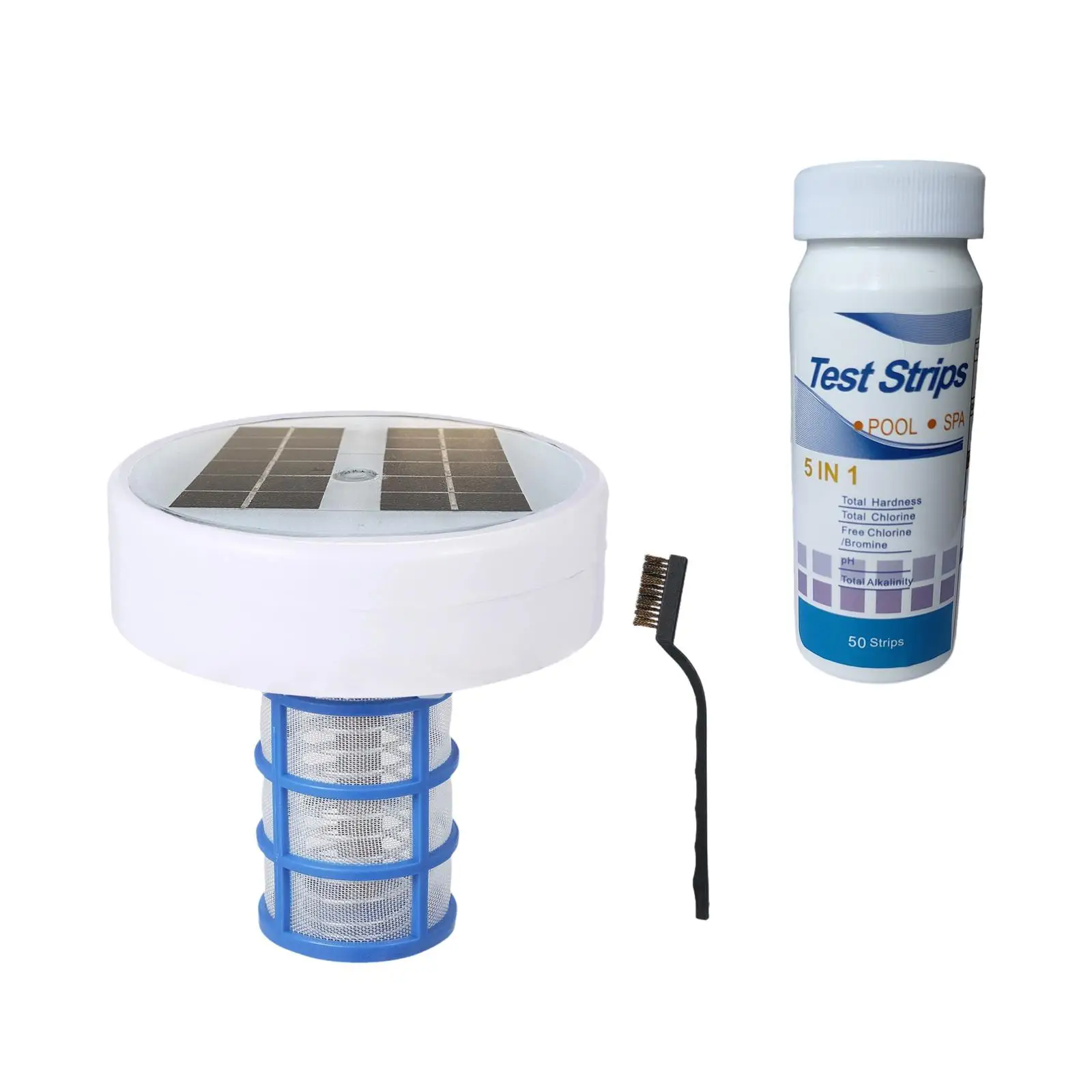 

Solar Pool Lonizer with Clean Brush Pool Cleaner Effective Water Purifier for Villa Pools Water Parks SPA Landscape Pools