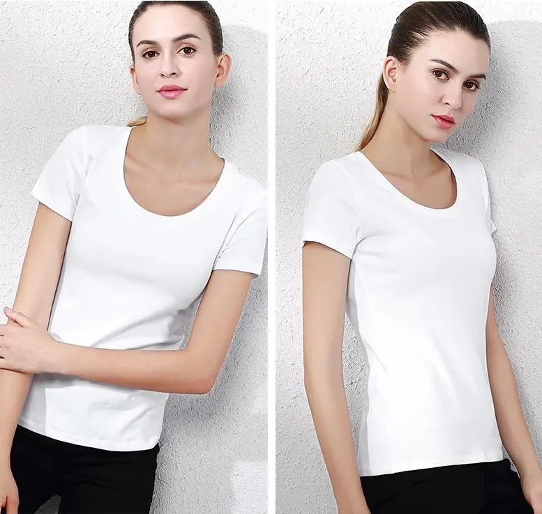 3Pc/Lot Women Summer T-shirts O-Neck Solid Color Woman Tops Short Sleeve Cotton Women's clothings Summer Tshirts for women
