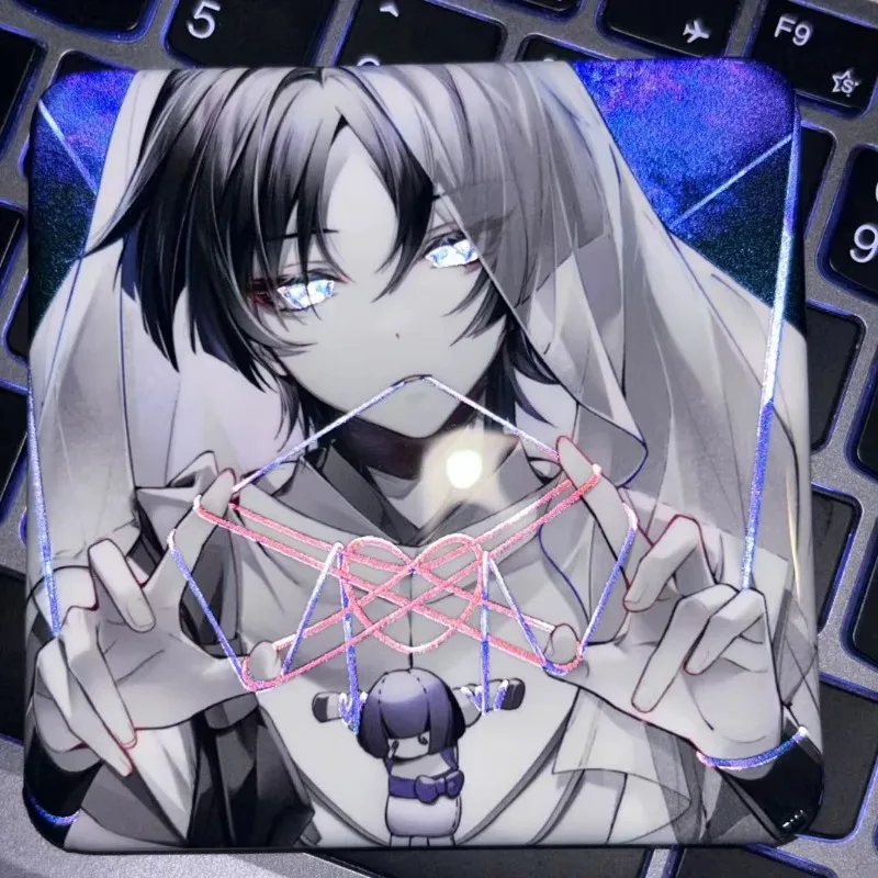 2Pieces  Reflective Badge Anime Game  Wanderer Kabukimono Balladee Scaramouche Kunikuzushi Pins Breastpin Jewelry