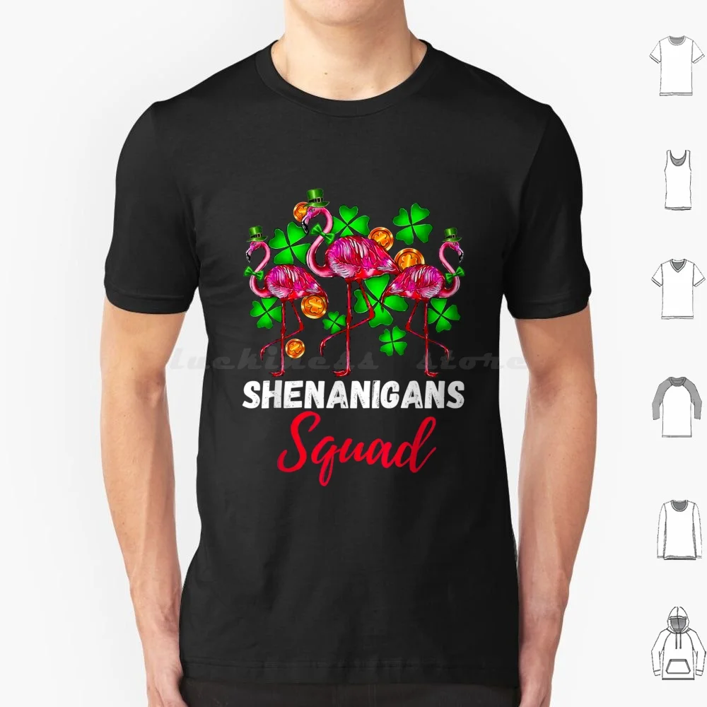 Shenanigan Squad Irish Flamingo Day Bird Animal T Shirt 6Xl Cotton Cool Tee Shenanigan Squad Shenanigan Sarcasm Shenanigan