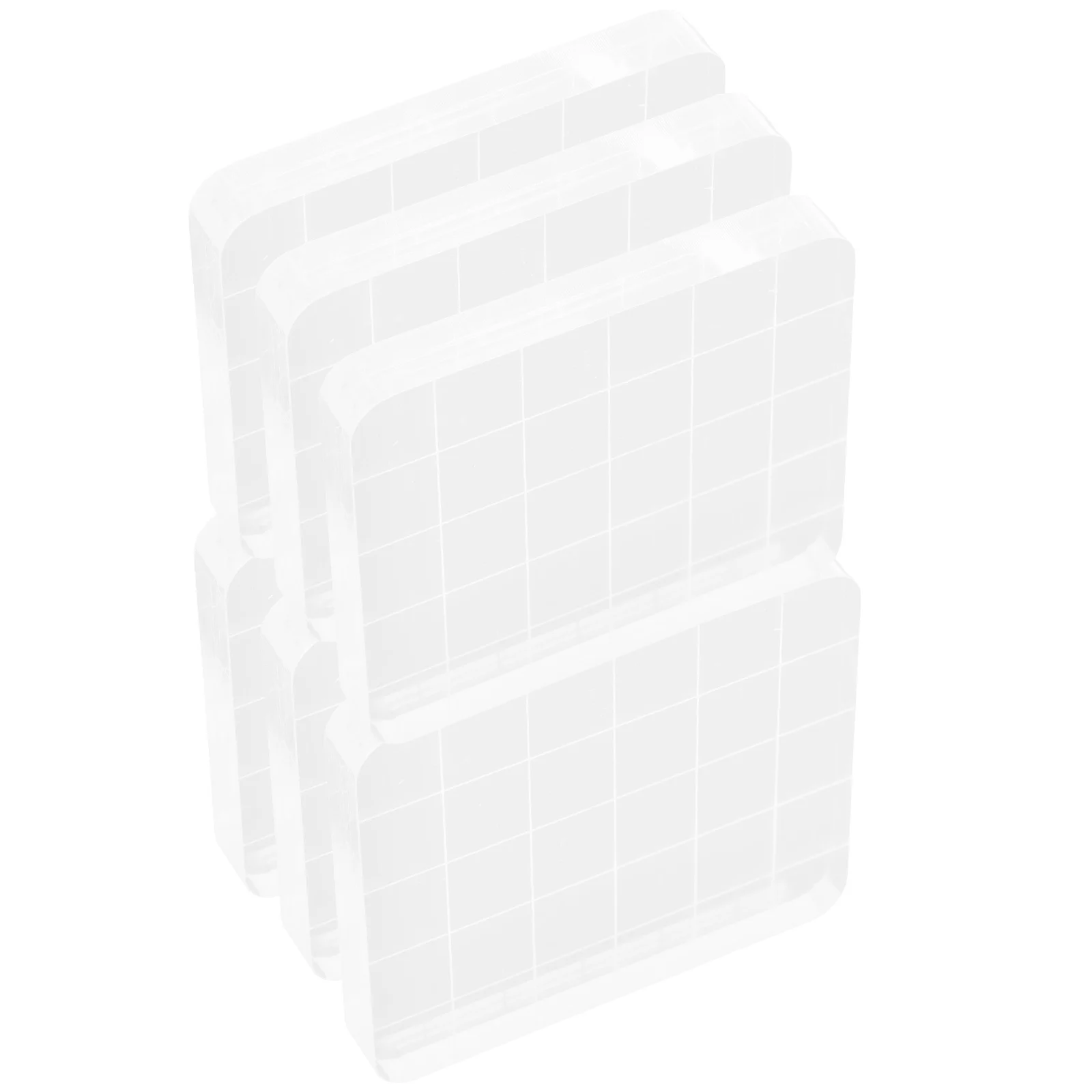 

6Pcs Durable Acrylic Stamp Block Clear DIY Stamping Tool for Scrapbook Cards Journals Acrylic Blocks for Stamping