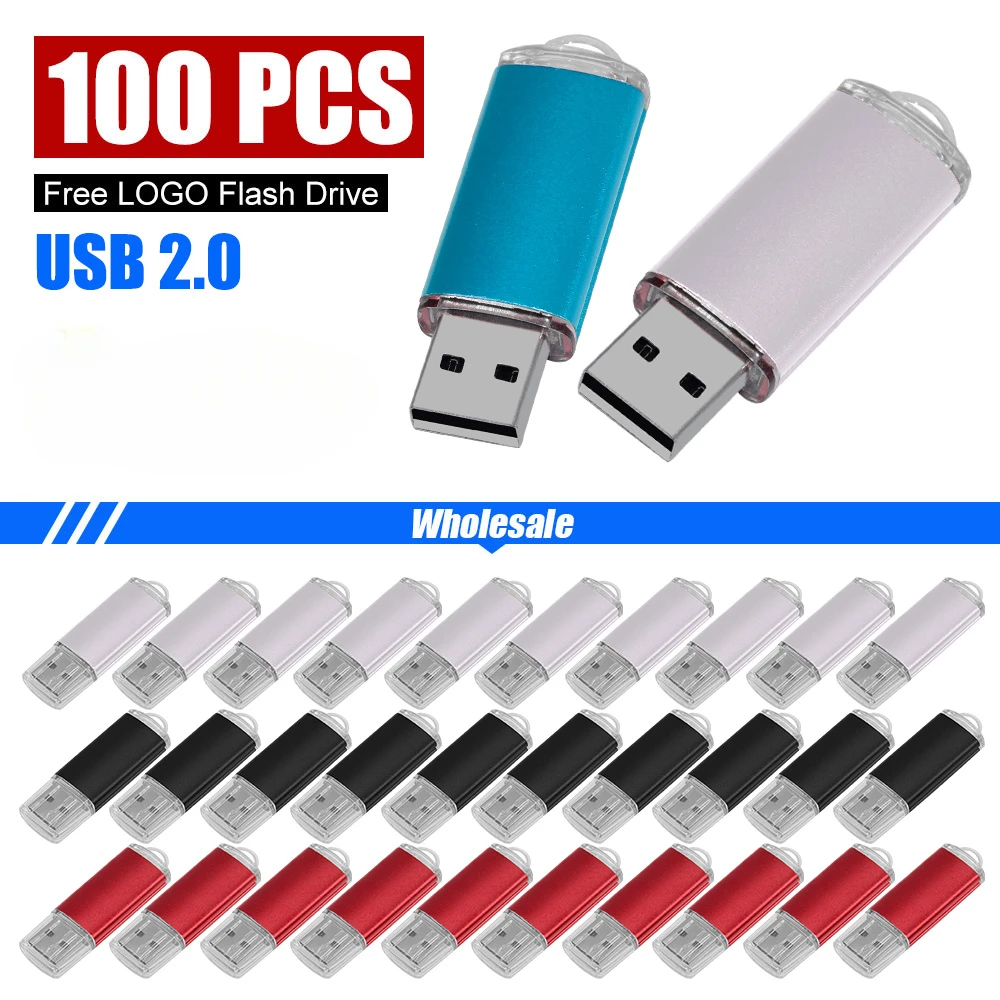 Chiavetta USB impermeabile da 100 pezzi 16gb 32gb 64gb 128gb Flash Disk Pendrive muslimusb Memory Stick Logo gratuito regalo U-disk