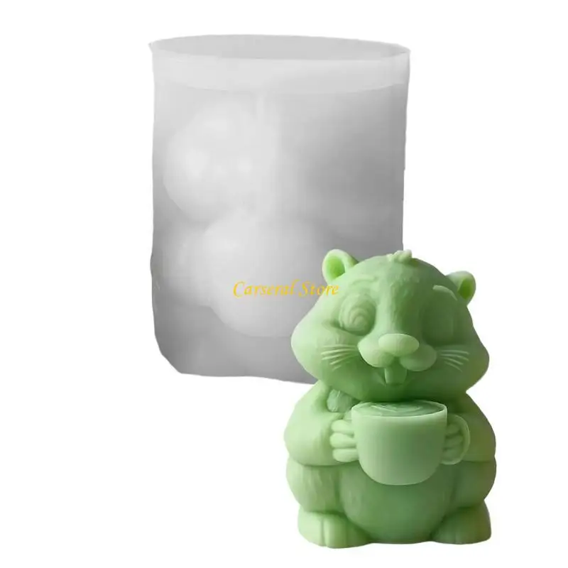 

M4YF фигурки формы формы силиконовой текстуры Форма сурка для смолы и гипсовых проектов