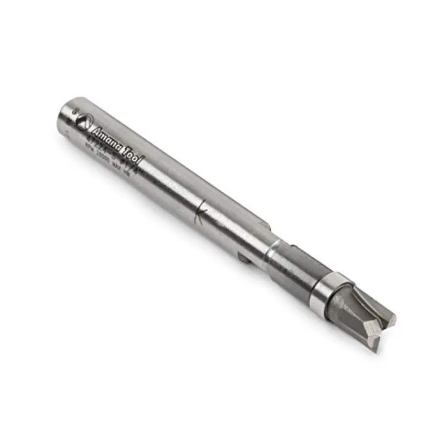 

Carbide Tipped Miniature Flush Trim Plunge Template Router Bit 47224-S 1/4 Dia x 1/4 x 1/4 Inch Shank with Mini 1/4 D Upper Bal