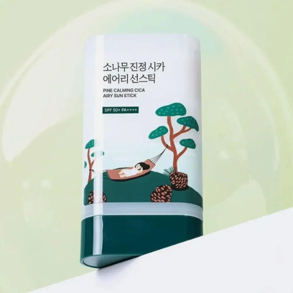 2PCS Calming Sunscreen Stick Centella Asiatica Lightweight UV Isolation Brightening Skin Tone Anti-aging Sun Block Skincare Tool