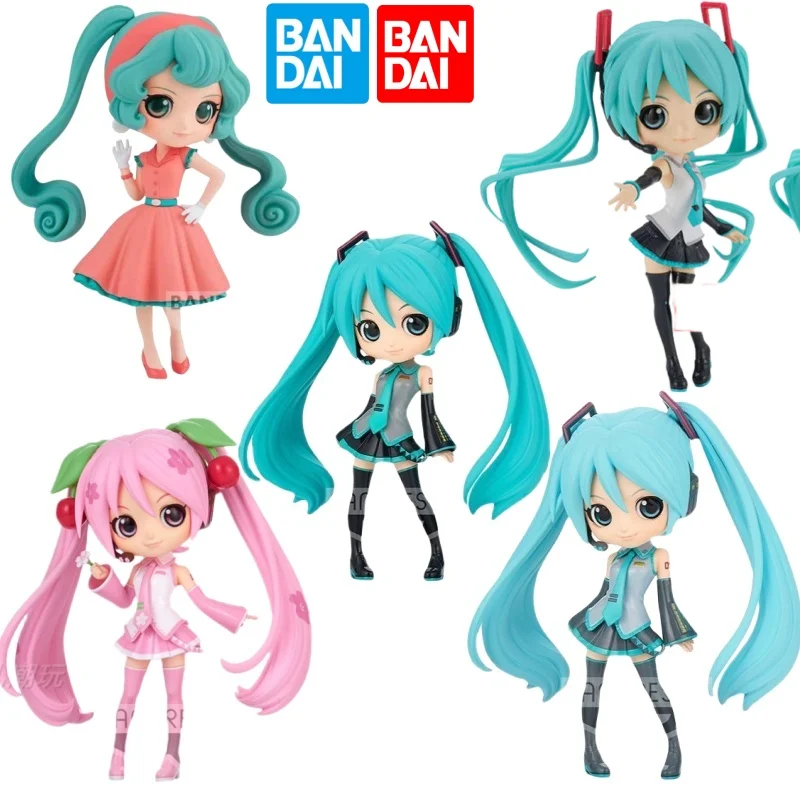 

In Stock Bandai Original BANPRESTO Qposket Hatsune Miku Anime Action Figures Toys For Kids Collectible Model Ornaments Toy Gift