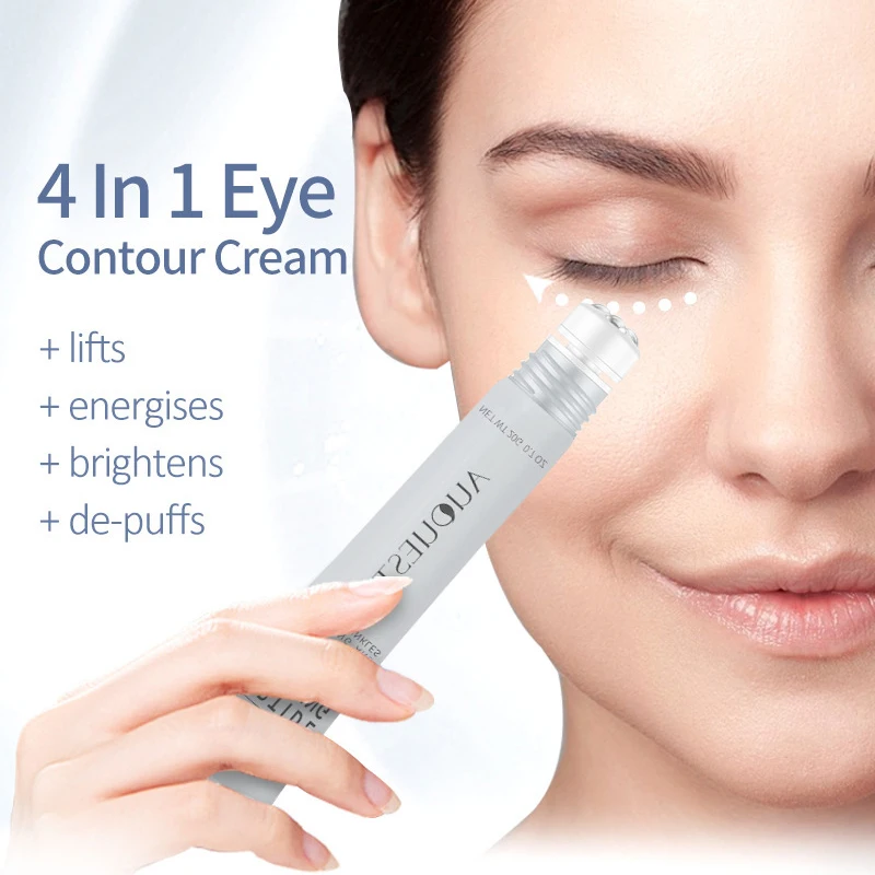 AUQUEST Eye Cream Polypeptide Anti Dark Circles Wrinkle Cream Reduce Eye Bags Fade Fine Lines Roller Massager Treatment Eye Care