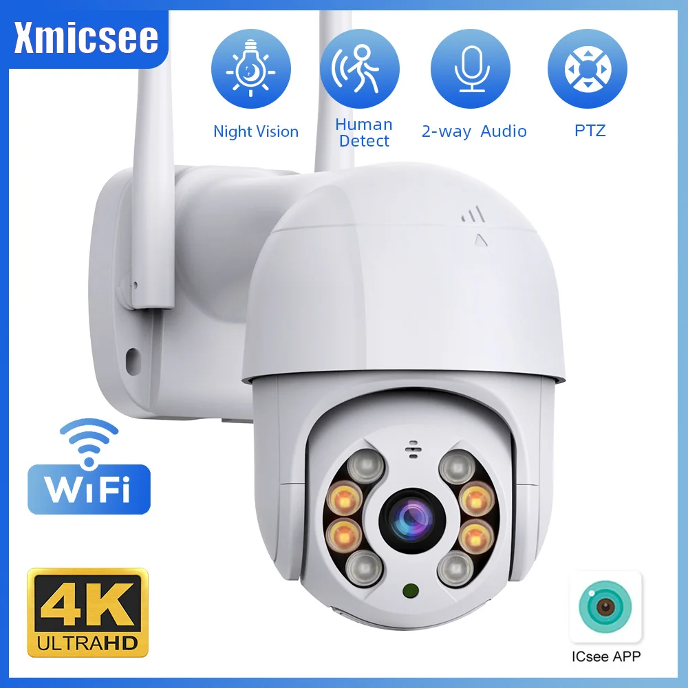 

PTZ Wifi IP Camera Outdoor Digital Zoom AI Human Detect Wireless Camera H.265 P2P Audio 3MP Security CCTV IP66 Vigilancia Camera