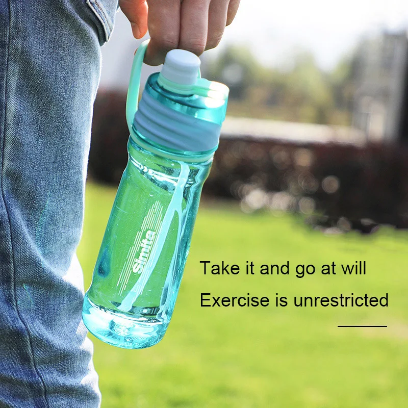 Tazza d'acqua spray estiva per vento Tazza sportiva e fitness portatile ad alto livello di aspetto con manico Tazza d'acqua per sport all'aria aperta