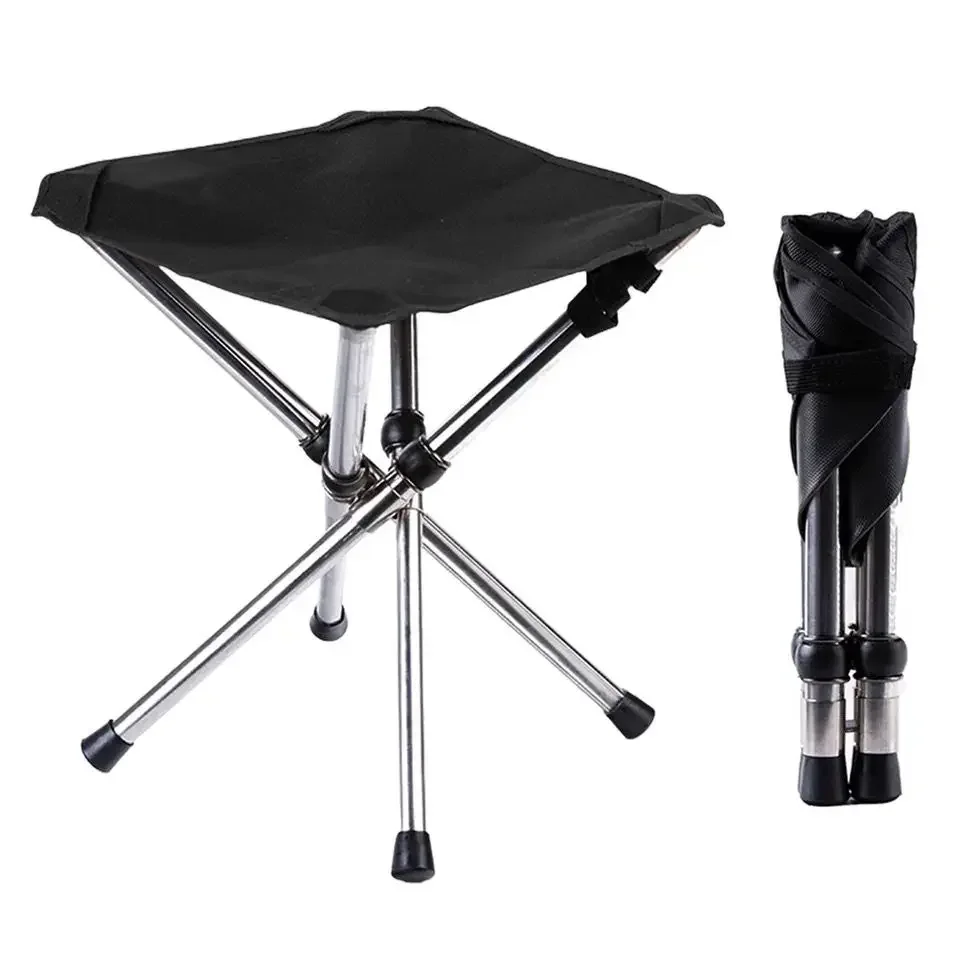 

Folding Camping Tripod Stools Portable Fishing Stool Outdoor Foldable Chair Beach Small Tripod Stool For Campe Fishing Supplies