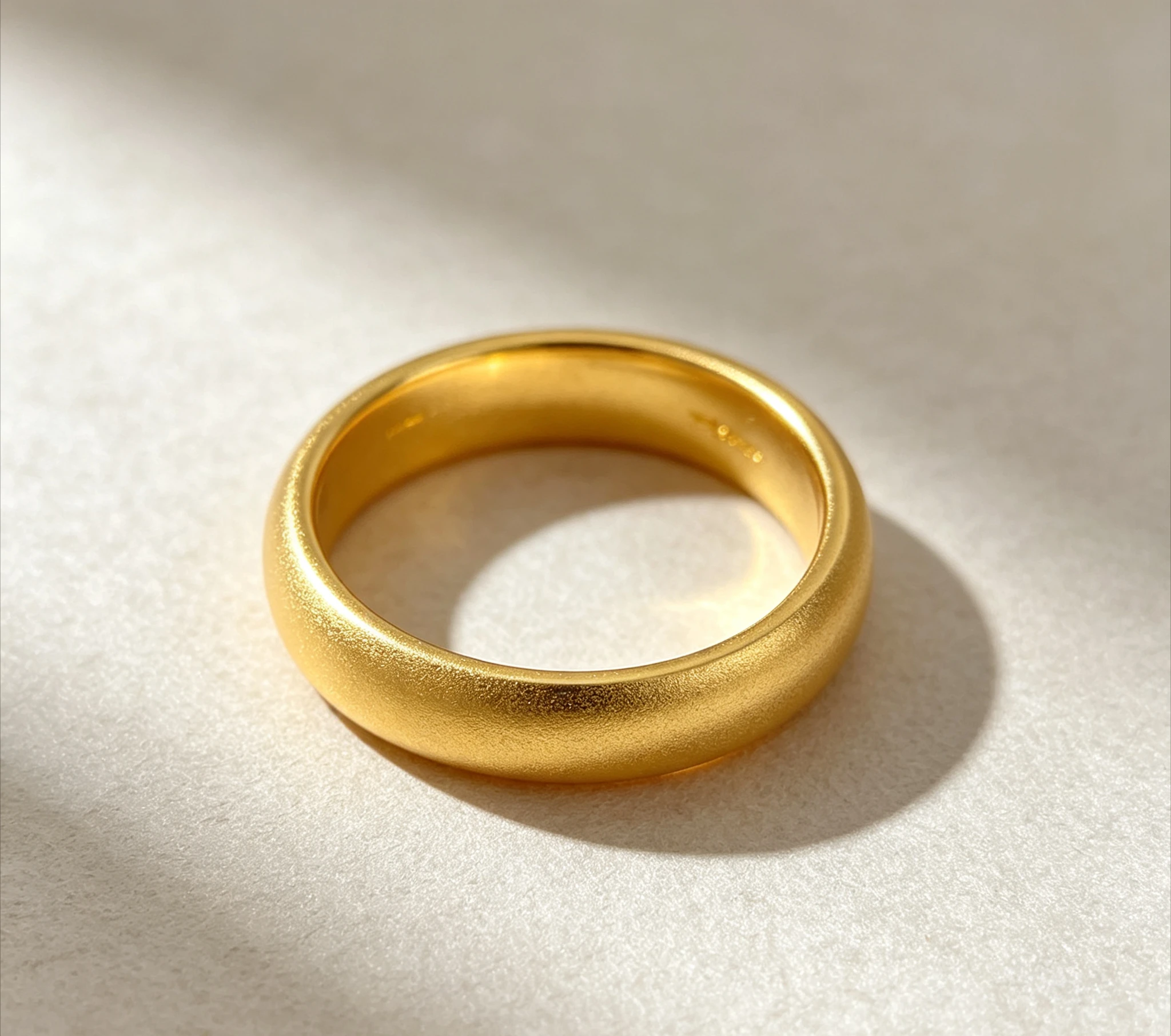 9999 gold  Festive Ring Women's 24K Gold AU999 - Gold Hundred Blessings Ring, Smooth Band Chinese Style, Festival Style gifts