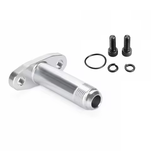 Flange Turbo Drain Fitting Kit- Extended 10 An Turbo For T3/T4 Oil Cooled Turbochargers