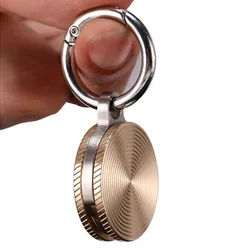Metal EDC Pendant Gyro Necklace Key Chain Spinning Top Hand Spinner Smart Fidget Desk Toys Stress Relief for Kids Adults