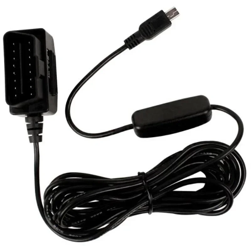 

5V 1.5A Mini 5PIN USB Ports Car Step Down OBD Cigarette Adapter Lighter Power Box with 3.5m Switch Cable for Dash Cam Charging