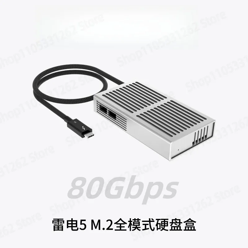 Thunderbolt 5 SSD Enclosure 80Gbps for MacBook Pro Air Compatible with TB4 TB3 for NVMe M2 Solid State Drive
