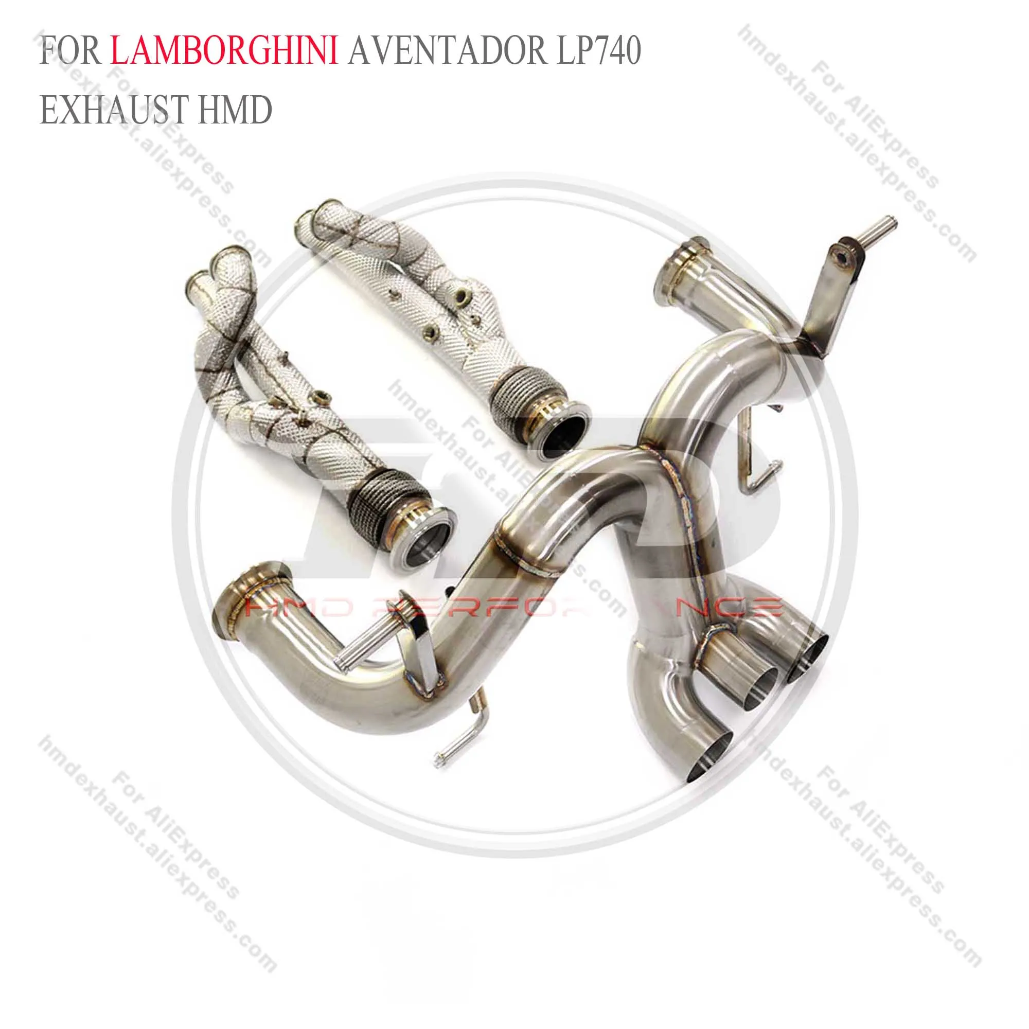 HMD Exhaust System Stainless Steel Performance Catback full sets for Lamborghini Aventador LP740 6.5 without valve