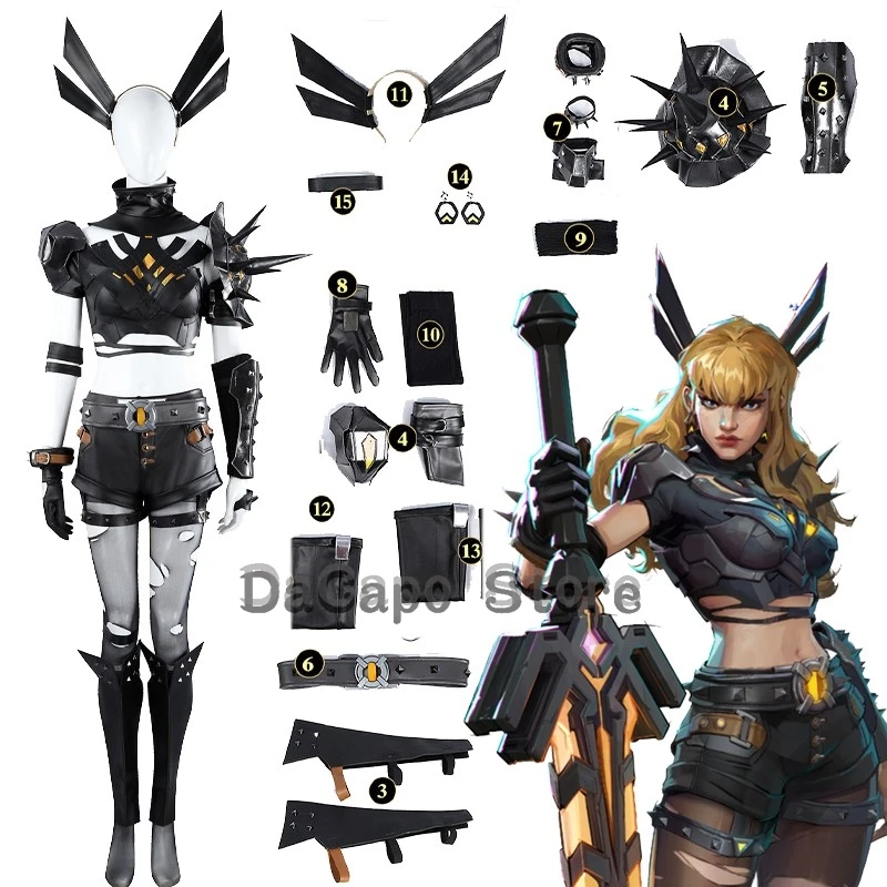 

Marv Rivals Magik, продуманный наряд для косплея, одежда Rasputina, черная униформа, вечерние женские нарядные костюмы на Хэллоуин, Cos