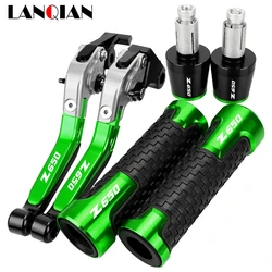 For KAWASAKI Z650 2016 -2023 2024 Motorcycle Accessories Handgrips Extendable Brake Clutch Levers Handlebar Grips Handle Ends