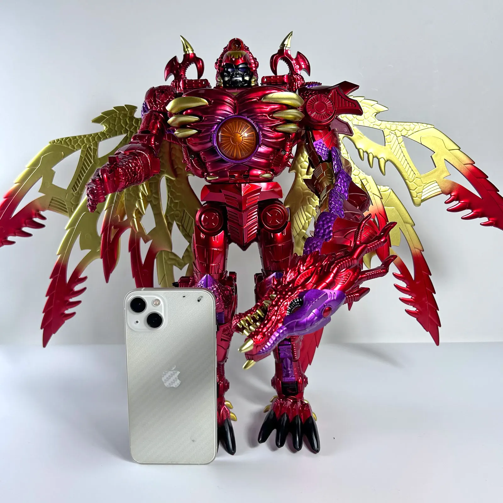 

BMB Transformation TAIBA RD-01 RD01 OVERSIZED TRANSMETAL 2 MG Red Dragon Beast Wars Action Figure Robot 36CM